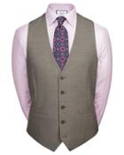  Natural Puppytooth Slim Fit Panama Business Suit Wool Vests Size W40 By Charles Tyrwhitt