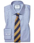  Classic Fit Egyptian Cotton Chevron Sky Blue Dress Shirt French Cuff Size 15/33 By Charles Tyrwhitt