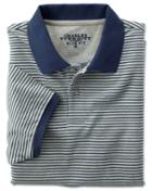 Charles Tyrwhitt Charles Tyrwhitt Slim Fit Blue Striped Pique Polo Shirt