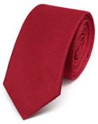Charles Tyrwhitt Charles Tyrwhitt Dark Red Silk Classic Plain Slim Tie