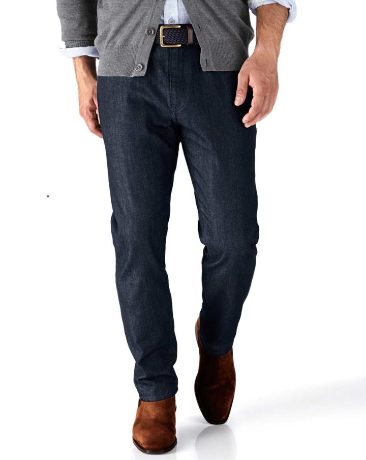 Charles Tyrwhitt Charles Tyrwhitt Dark Blue Slim Fit Denim Jeans Size W30 L30