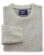 Charles Tyrwhitt Beige Birdseye Crew Neck Wool Sweater Size Large By Charles Tyrwhitt