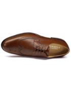 Charles Tyrwhitt Tan Halton Wing Tip Brogue Derby Shoes Size 11 By Charles Tyrwhitt