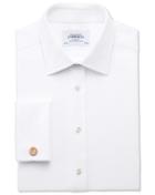  Classic Fit Egyptian Cotton Diamond Texture White Dress Shirt French Cuff Size 15.5/33 By Charles Tyrwhitt