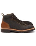  Grey Suede Goodyear Welted Commando Boots Size 12 By Charles Tyrwhitt