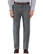 Charles Tyrwhitt Grey Slim Fit Flat Front Non-iron Cotton Chino Pants Size W30 L32 By Charles Tyrwhitt