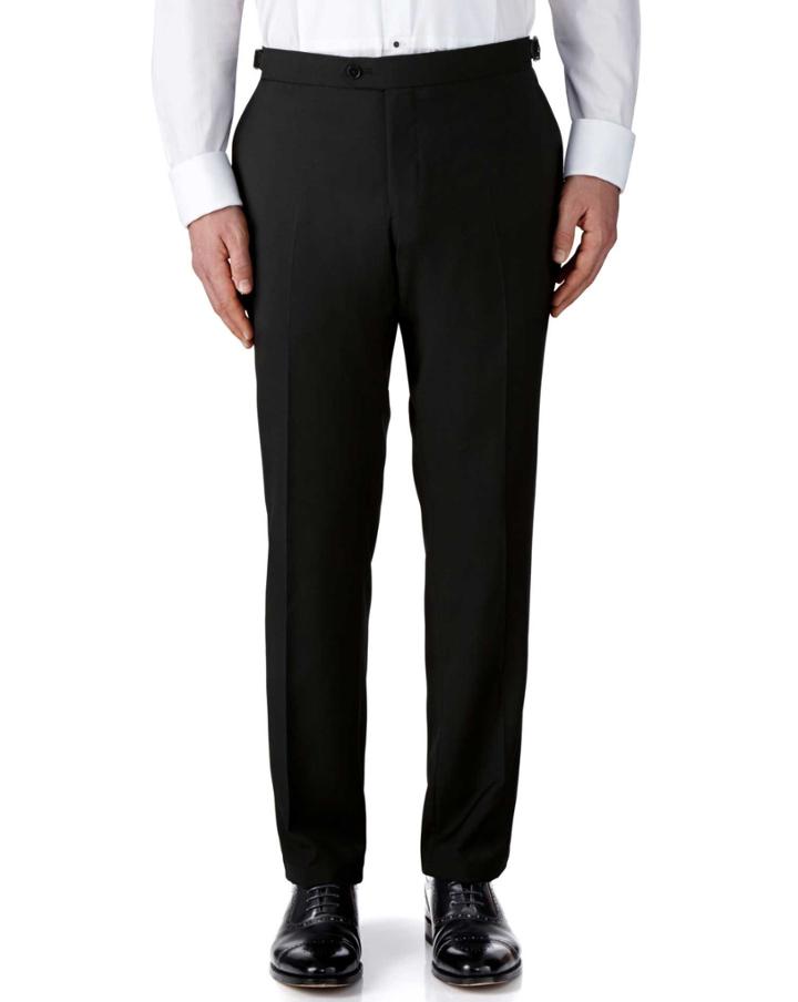 Charles Tyrwhitt Black Classic Fit Tuxedo Wool Pants Size W32 L32 By Charles Tyrwhitt