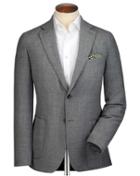  Slim Fit Grey Wool Italian Travel Wool Blazer Size 42 By Charles Tyrwhitt