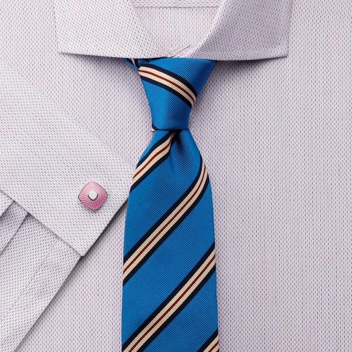 Charles Tyrwhitt Charles Tyrwhitt Extra Slim Fit Spread Collar Egyptian Cotton Two Color Texture Pink Dress Shirt Size 17/33