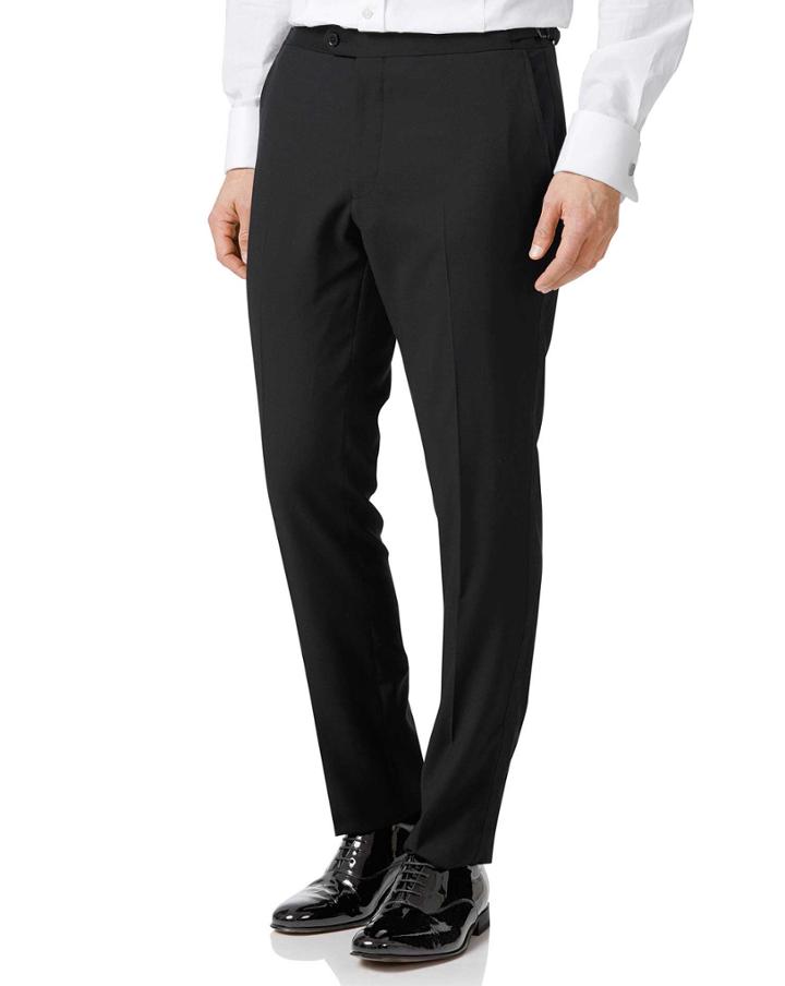  Black Extra Slim Fit Tuxedo Wool Pants Size W32 L32 By Charles Tyrwhitt