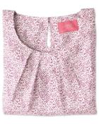 Charles Tyrwhitt Charles Tyrwhitt Women's Semi Fitted Pink Brushstroke Print Silk Mix Shell Top Size 6