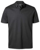  Plain Charcoal Jersey Cotton Polo Size Large By Charles Tyrwhitt