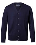  Navy Merino Wool Cardigan Size Large By Charles Tyrwhitt