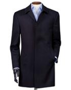 Navy Twill Weatherproof Wool Car Wool Coat Size 36 By Charles Tyrwhitt