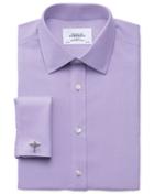Charles Tyrwhitt Charles Tyrwhitt Slim Fit Non-iron Twill Lilac Cotton Dress Shirt Size 14.5/32