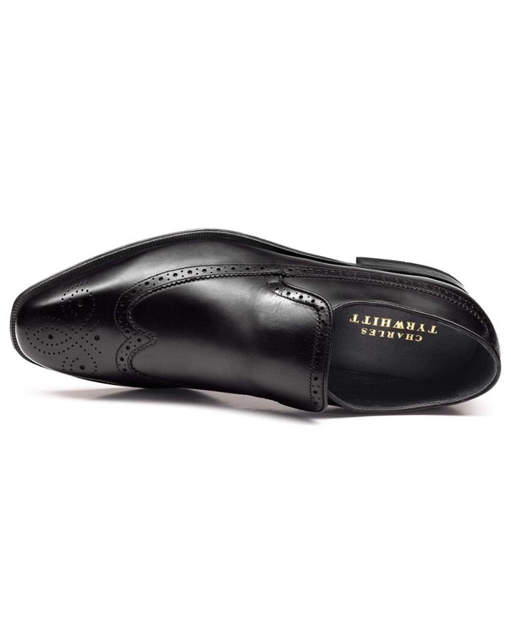 Charles Tyrwhitt Charles Tyrwhitt Black Salisbury Wingtip Brogue Loafers Size 8.5