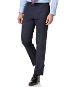  Blue Stripe Slim Fit Twist Business Suit Wool Pants Size W30 L32 By Charles Tyrwhitt