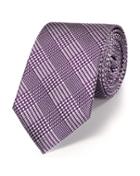 Charles Tyrwhitt Purple Silk Classic Prince Of Wales Checkered Tie By Charles Tyrwhitt