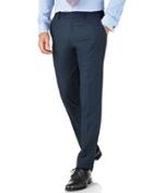 Charles Tyrwhitt Blue Slim Fit Twill Business Suit Wool Pants Size W38 L34 By Charles Tyrwhitt