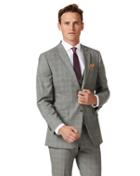  Grey Prince Of Wales Slim Fit Panama Business Suit Wool Jacket Size 36 By Charles Tyrwhitt