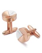  Rose Gold And Marble Metal Cufflinks By Charles Tyrwhitt