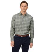  Slim Fit Grey Prince Of Wales Check Cotton With Tencel&trade; Single Cuff Size Small By Charles Tyrwhitt