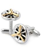  Antique Silver And Gold Propeller Cufflinks By Charles Tyrwhitt