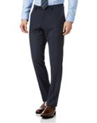  Navy Slim Fit Sharkskin Travel Suit Wool Pants Size W32 L34 By Charles Tyrwhitt
