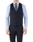 Charles Tyrwhitt Navy Adjustable Fit Hairline Business Suit Wool Vest Size W36 By Charles Tyrwhitt