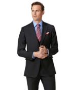  Black Slim Fit Twill Business Suit Wool Jacket Size 38 By Charles Tyrwhitt