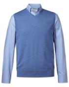  Blue Merino Wool Tank Sweater Size Large By Charles Tyrwhitt