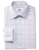 Charles Tyrwhitt Charles Tyrwhitt Classic Fit Non-iron Multi Check Blue And Pink Shirt