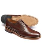 Charles Tyrwhitt Charles Tyrwhitt Brown Medlyn Wing Tip Brogue Derby Shoes Size 11.5