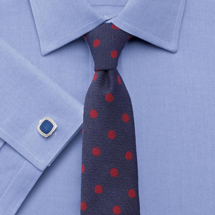 Charles Tyrwhitt Charles Tyrwhitt Navy And Red Silk Luxury Boucle Spot Slim Tie