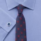 Charles Tyrwhitt Charles Tyrwhitt Navy And Red Silk Luxury Boucle Spot Slim Tie