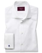 Charles Tyrwhitt Slim Fit Luxury Marcella Bib Front White Tuxedo Egyptian Cotton Dress Shirt French Cuff Size 15/33 By Charles Tyrwhitt