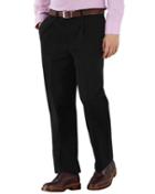 Charles Tyrwhitt Charles Tyrwhitt Black Classic Fit Single Pleat Non-iron Cotton Chino Pants Size W30 L38