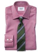 Charles Tyrwhitt Classic Fit Egyptian Cotton Royal Oxford Magenta Dress Casual Shirt French Cuff Size 15.5/33 By Charles Tyrwhitt