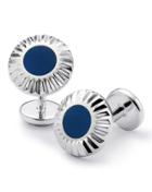 Charles Tyrwhitt Charles Tyrwhitt Blue Circle With Textured Edge Enamel Cuff Links