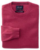 Charles Tyrwhitt Charles Tyrwhitt Coral Cotton Cashmere Crew Neck Jumper