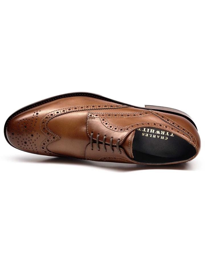 Charles Tyrwhitt Charles Tyrwhitt Tan Hedley Wingtip Brogue Shoes Size 8