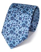 Charles Tyrwhitt Sky And Navy Silk Classic Tie By Charles Tyrwhitt