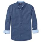 Charles Tyrwhitt Charles Tyrwhitt Denim Blue Washed Oxford Extra Slim Fit Shirt (l)