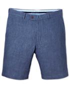Charles Tyrwhitt Blue Slim Fit Linen Shorts Size 40 By Charles Tyrwhitt