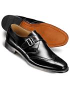  Black Goodyear Welted Brogue Monk Shoe Size 10 By Charles Tyrwhitt