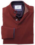 Charles Tyrwhitt Charles Tyrwhitt Copper Merino Wool Button Neck Sweater Size Xs