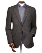  Classic Fit Brown Puppytooth Wool Sport Wool Coat Size 40 By Charles Tyrwhitt