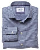 Charles Tyrwhitt Charles Tyrwhitt Classic Fit Semi-cutaway Collar Business Casual Double-faced Navy Shirt