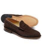 Charles Tyrwhitt Chocolate Suede Penny Loafer Size 11 By Charles Tyrwhitt