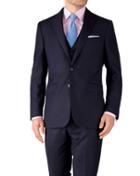 Charles Tyrwhitt Charles Tyrwhitt Ink Slim Fit Birdseye Travel Suit Wool Jacket Size 36